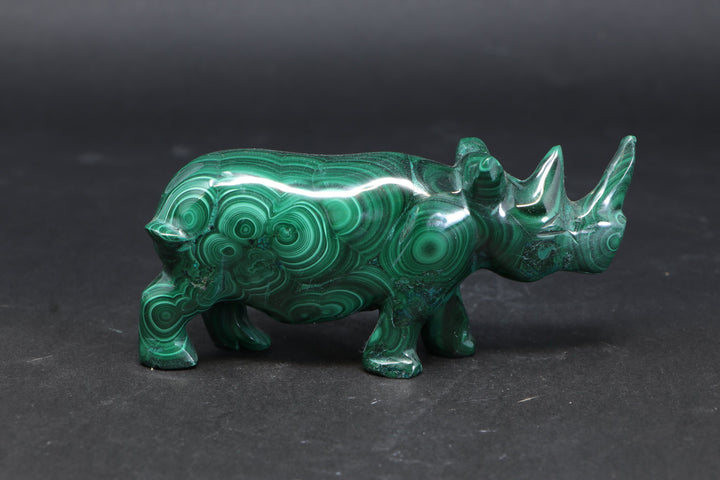 Malachite Rhinoceros Carving DM191