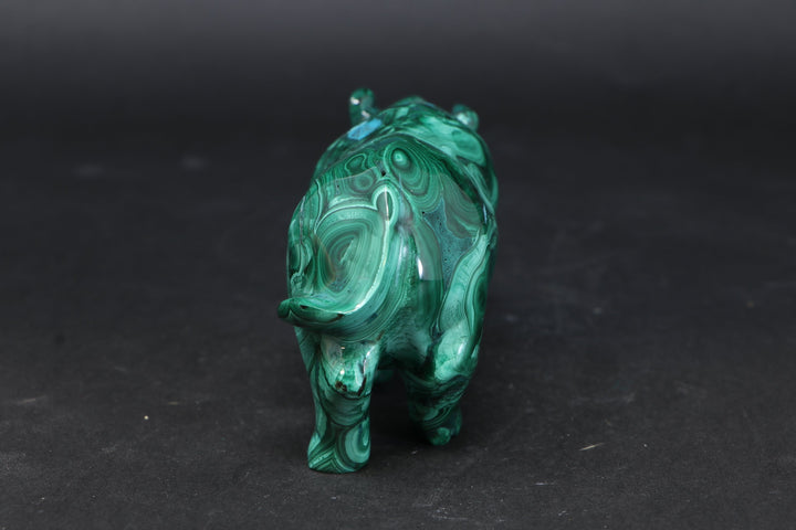 Malachite Rhinoceros Carving DM195