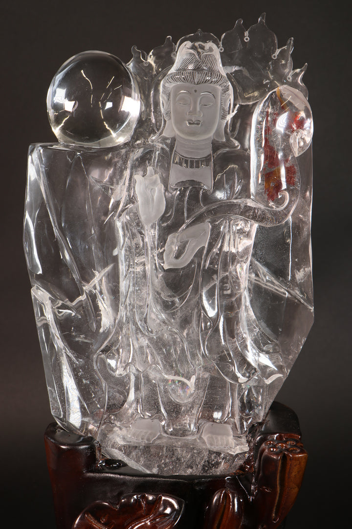 Quartz Quan Yin Carving DM226