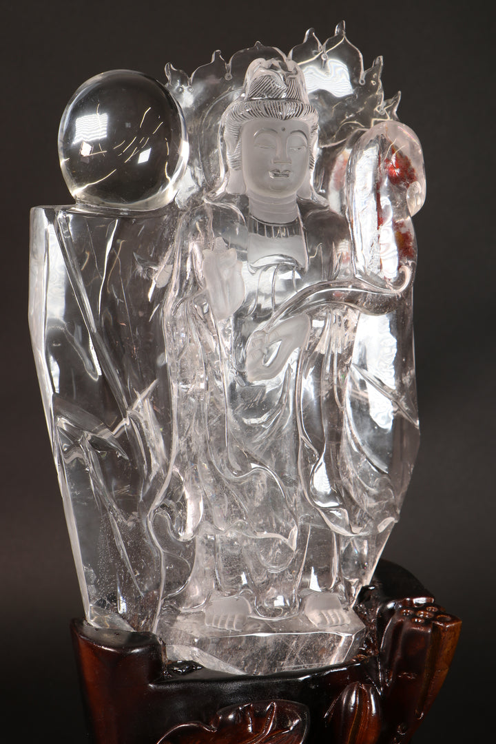 Quartz Quan Yin Carving DM226