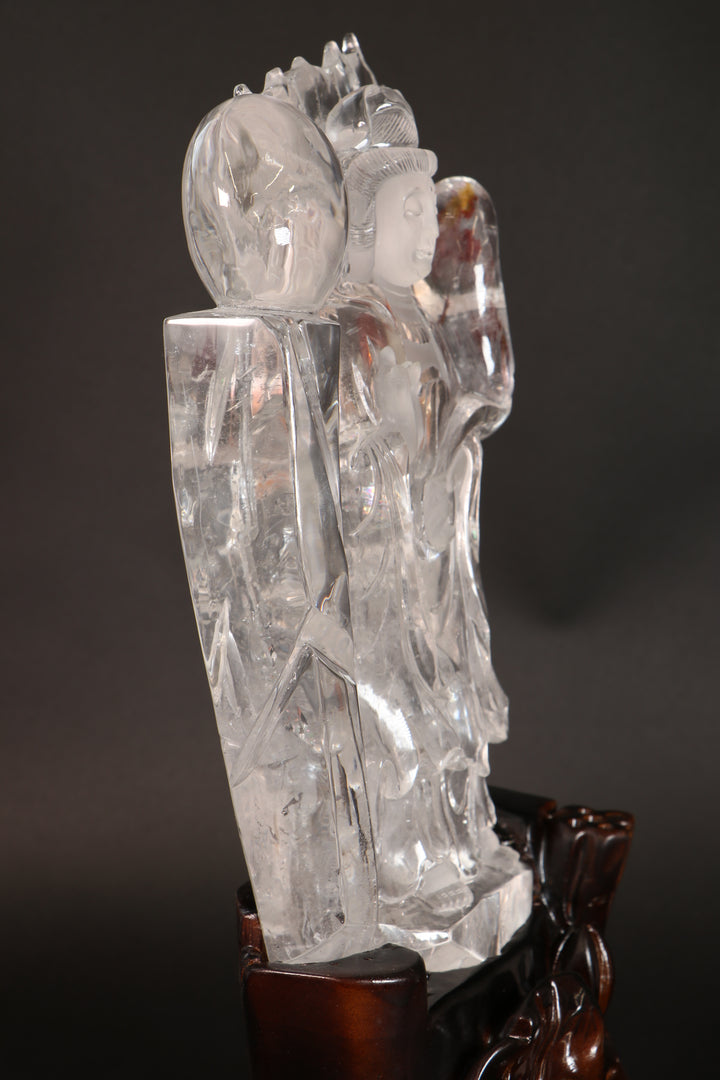 Quartz Quan Yin Carving DM226