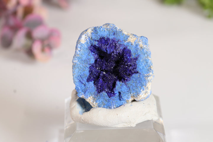 Russian Azurite Geode Half DM358