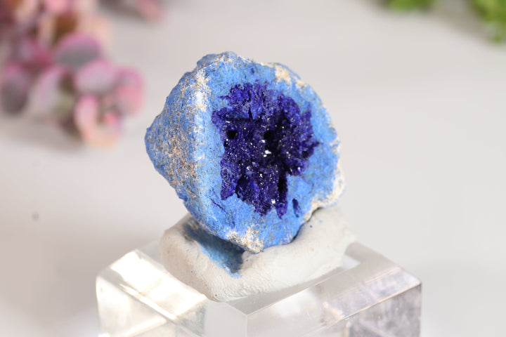 Russian Azurite Geode Half DM358