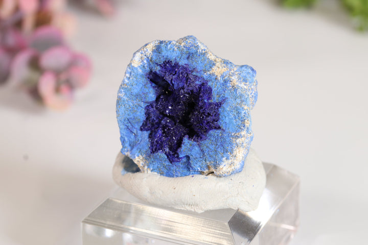 Russian Azurite Geode Half DM358
