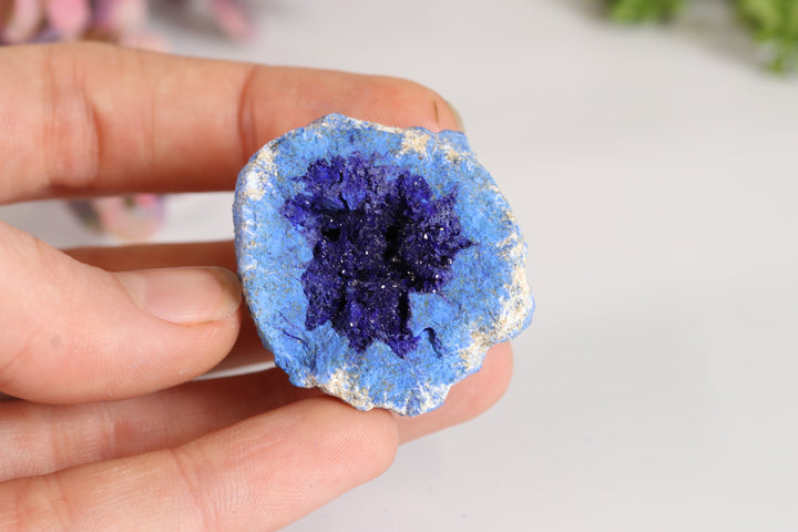 Russian Azurite Geode Half DM358
