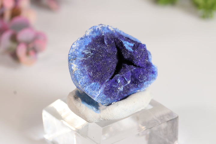 Russian Azurite Geode Half DM359