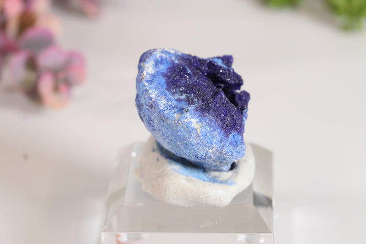 Russian Azurite Geode Half DM359