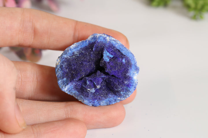 Russian Azurite Geode Half DM359
