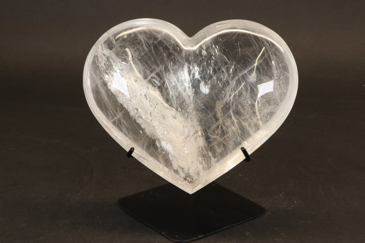 Quartz Heart on Metal Stand DM439