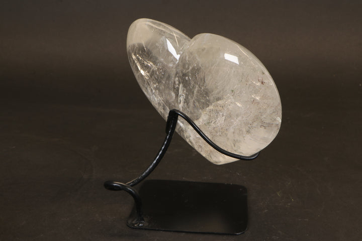 Quartz Heart on Metal Stand DM439
