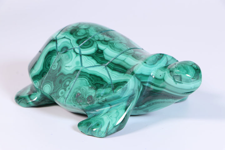 Malachite Turtle Carving DM454