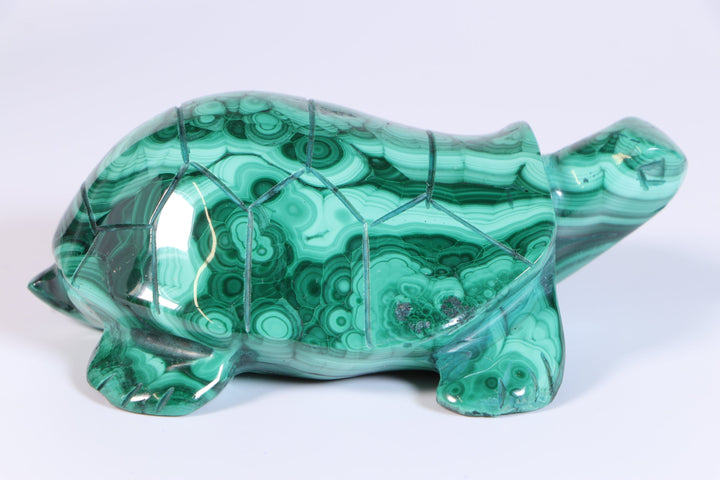 Malachite Turtle Carving DM454