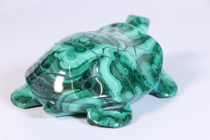 Malachite Turtle Carving DM454