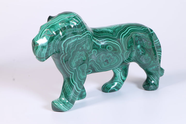 Malachite Lion Carving DM458