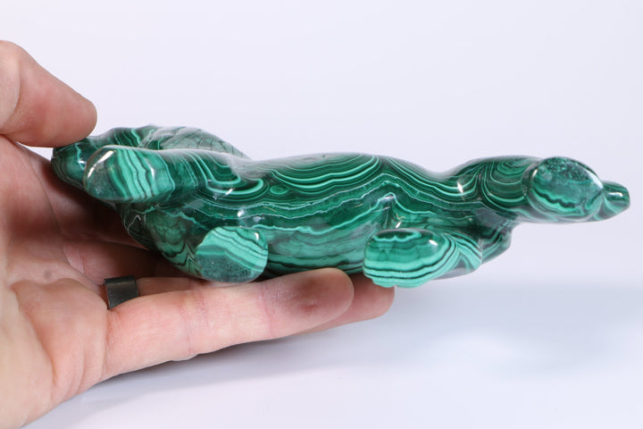 Malachite Lion Carving DM458