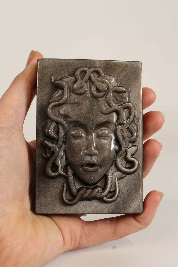 Silver Sheen Obsidian Medusa DM519