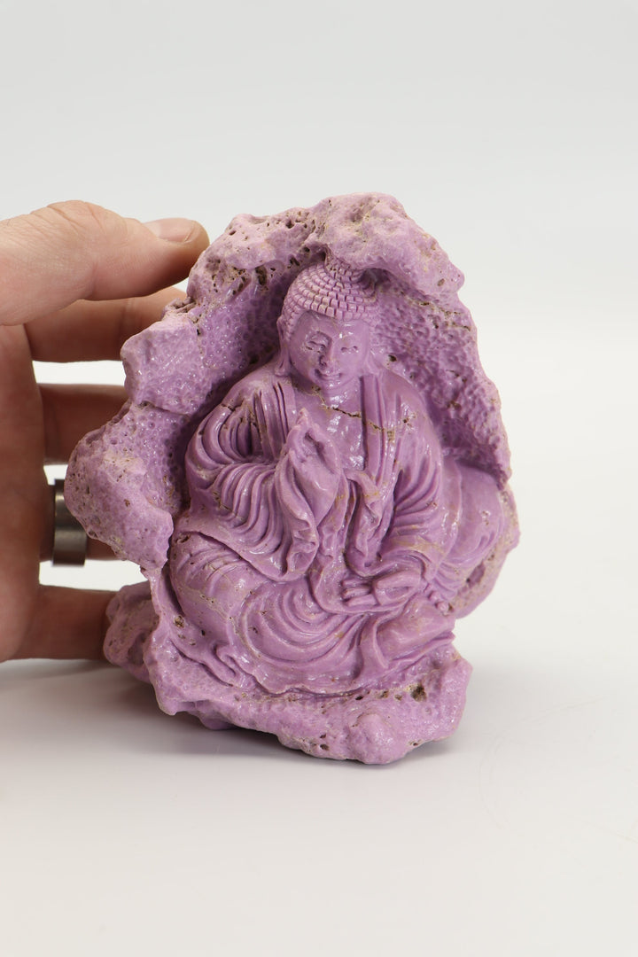 Phosphosiderite Buddha Carving DM653