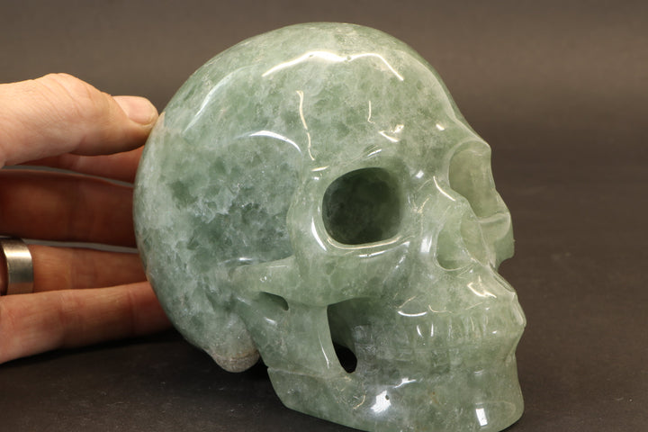 Green Aventurine Skull Carving DM915