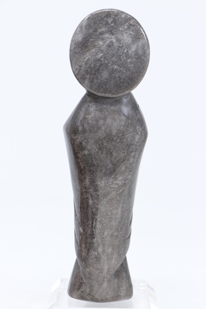 Silver Sheen Obsidian Mother Mary Statue DN390