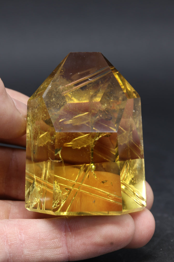2.5" Fantasy Cut Lemon Quartz DN506