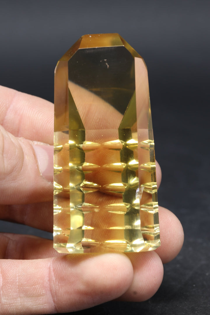 2.5" Fantasy Cut Lemon Quartz DN518
