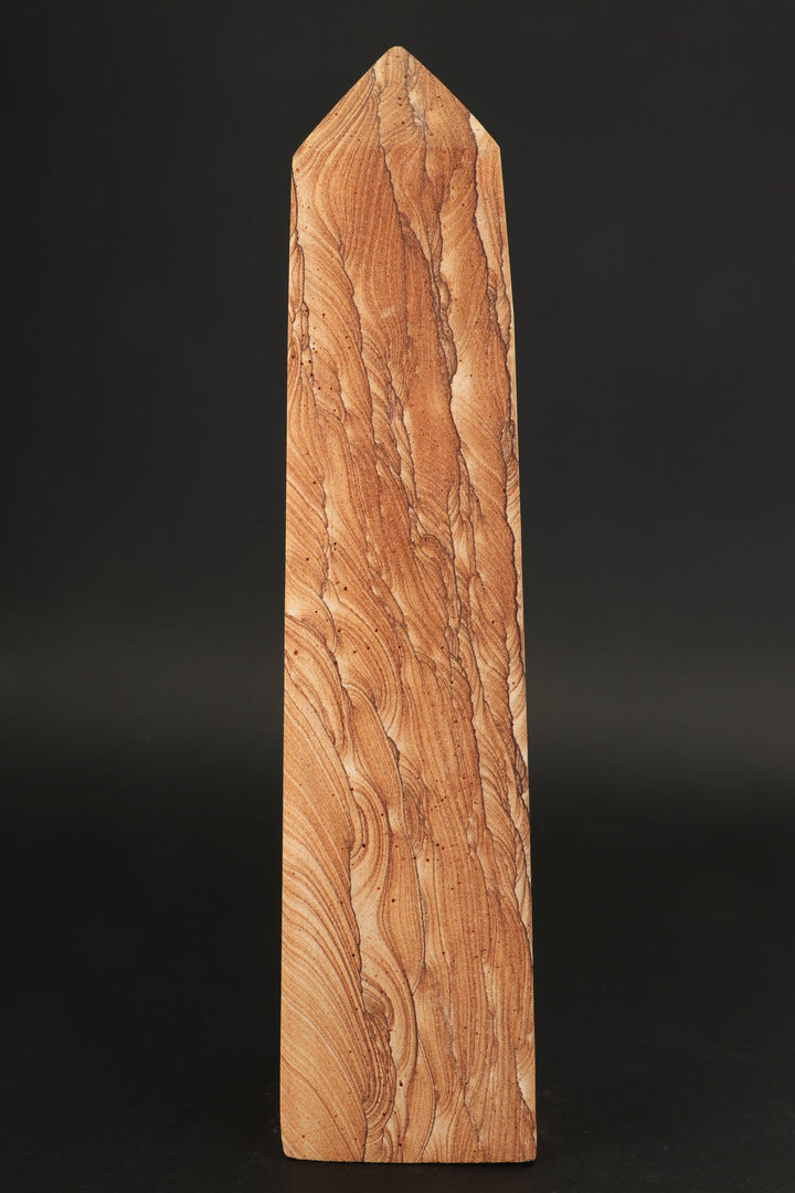 10.5" Picture Sandstone Obelisk DS088
