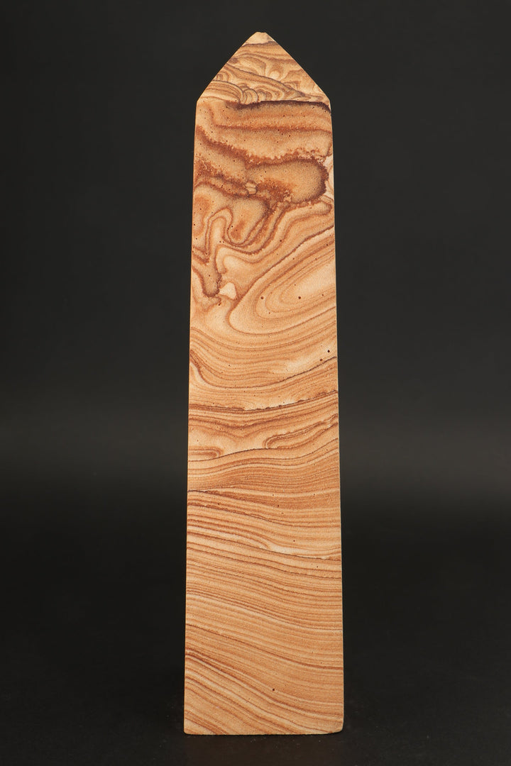 10.5" Picture Sandstone Obelisk DS088