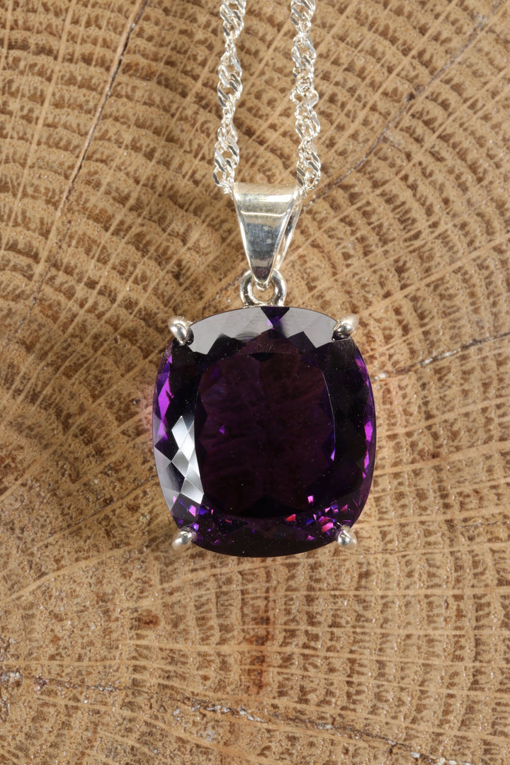 Faceted Amethyst Pendant