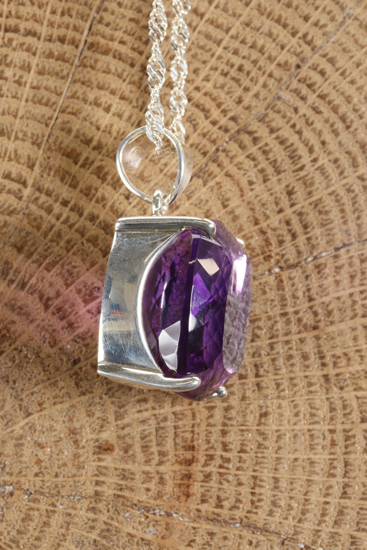 Faceted Amethyst Pendant