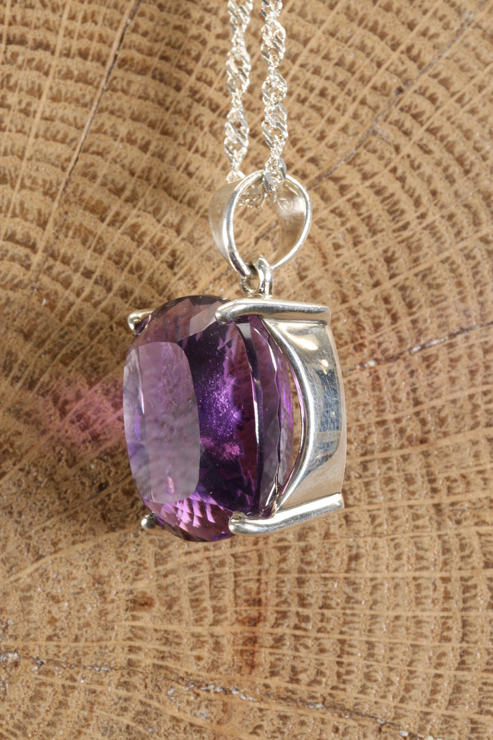 Faceted Amethyst Pendant