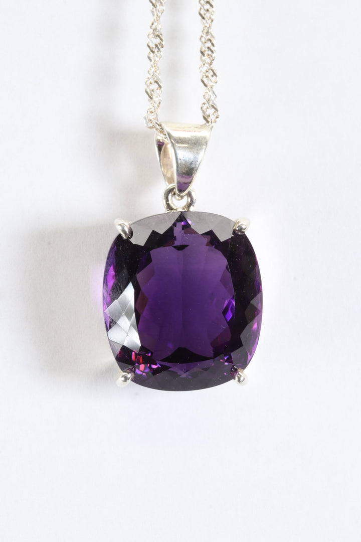 Faceted Amethyst Pendant