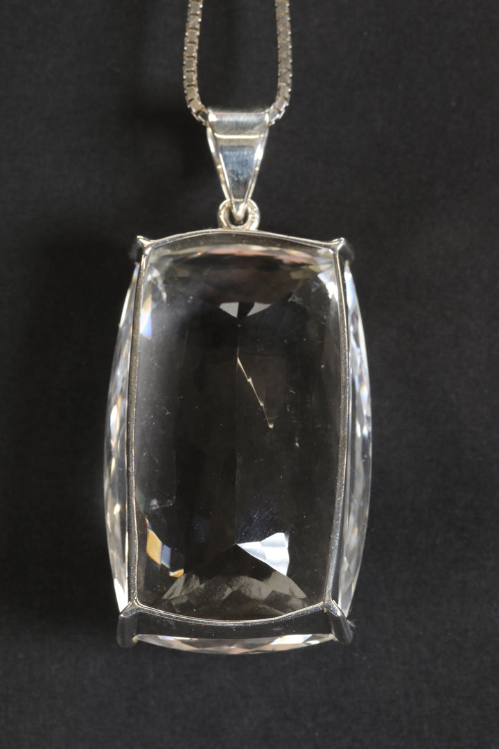 Faceted Jumbo Quartz Gem Pendant