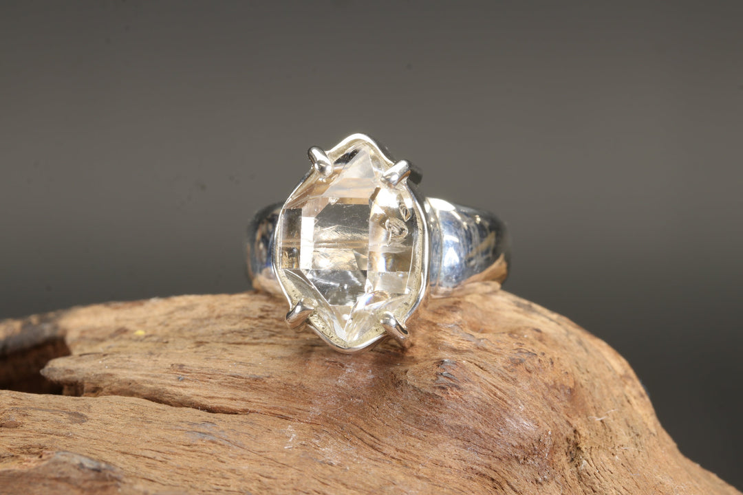 Herkimer Diamond Ring Size 6