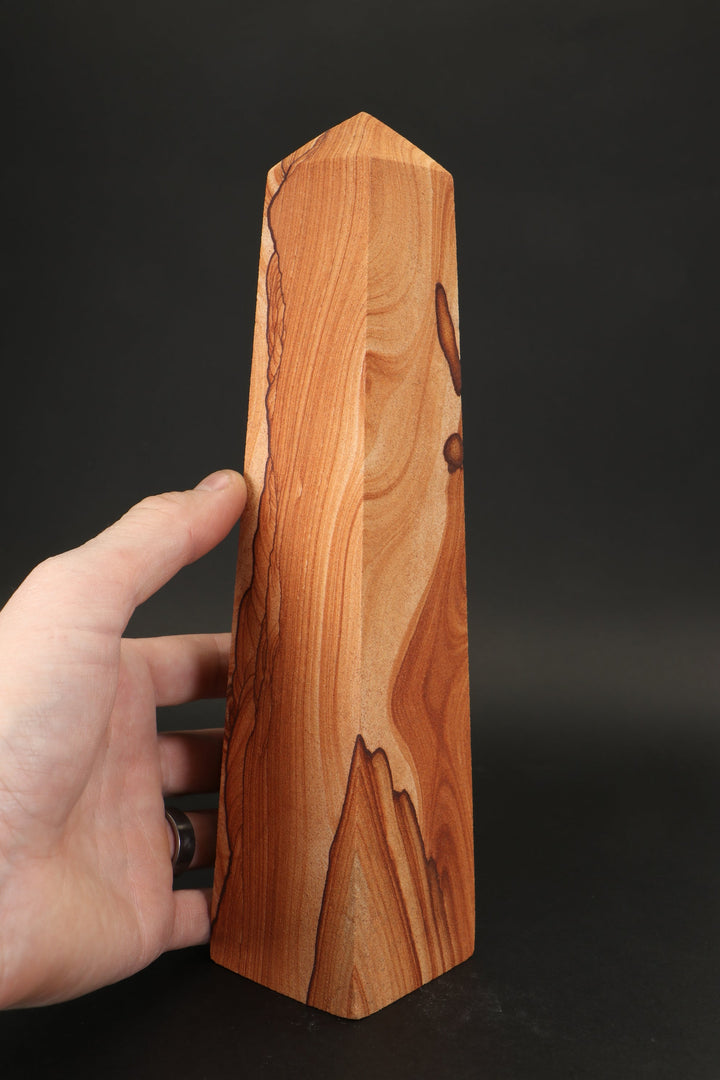 9.75" Picture Sandstone Obelisk DS2340