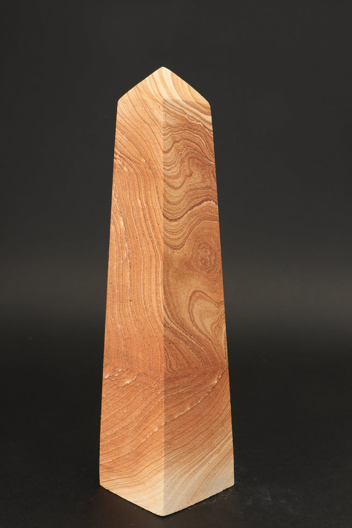 7.75" Picture Sandstone Obelisk DS2342