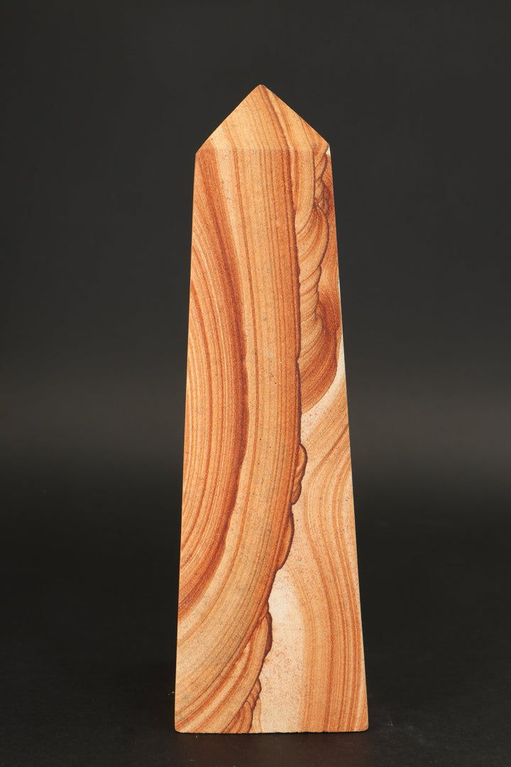 8" Picture Sandstone Obelisk DS2343