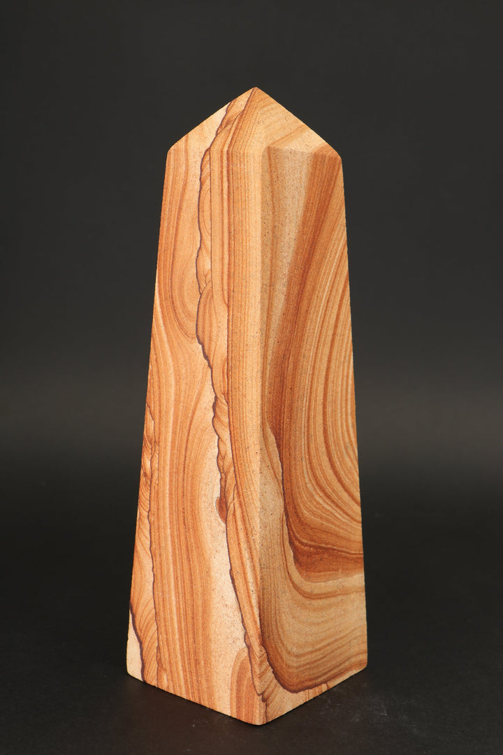 8" Picture Sandstone Obelisk DS2343