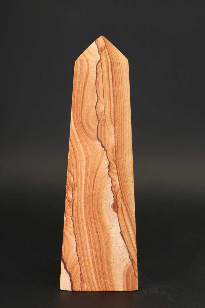 8" Picture Sandstone Obelisk DS2343