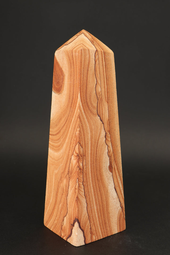 8" Picture Sandstone Obelisk DS2343