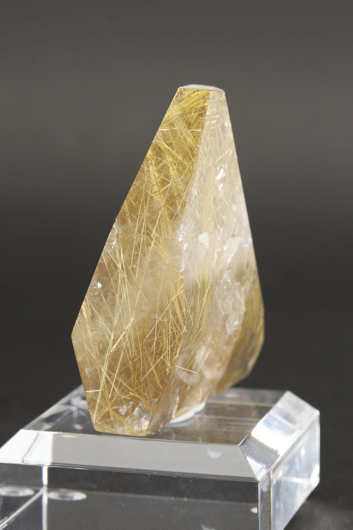 Polished Gold Rutile in Quartz Freeform DS2582