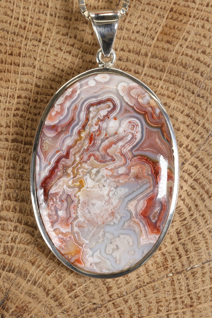 Crazy Lace Agate Pendant