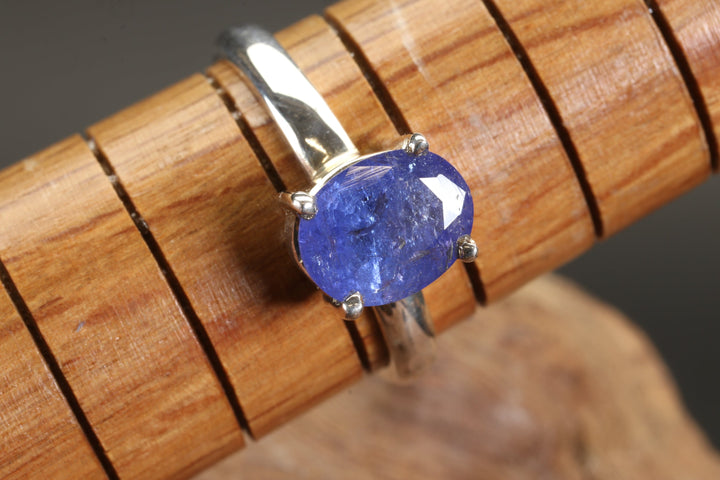 Faceted Iolite Ring Size 8.25