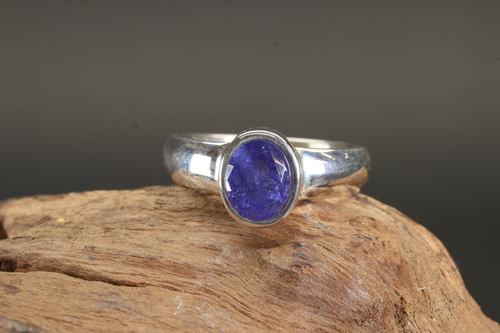Faceted Iolite Ring Size 6.5