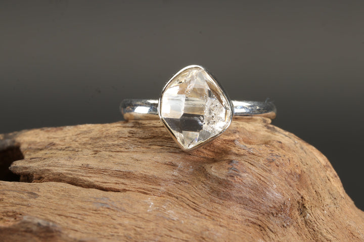 Herkimer Diamond Ring Size 9.5