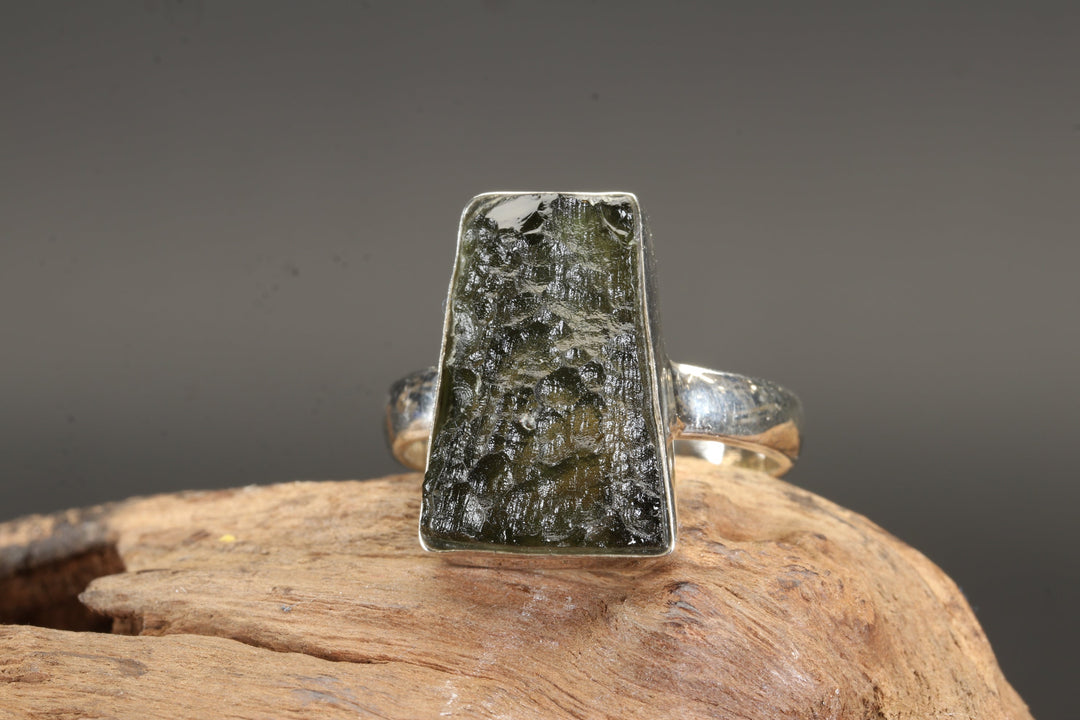 Moldavite Ring Size 8.5
