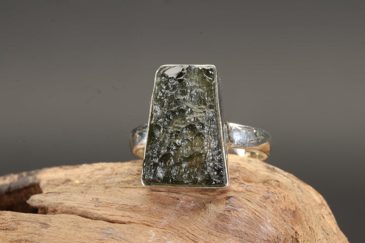Moldavite Ring Size 8.5