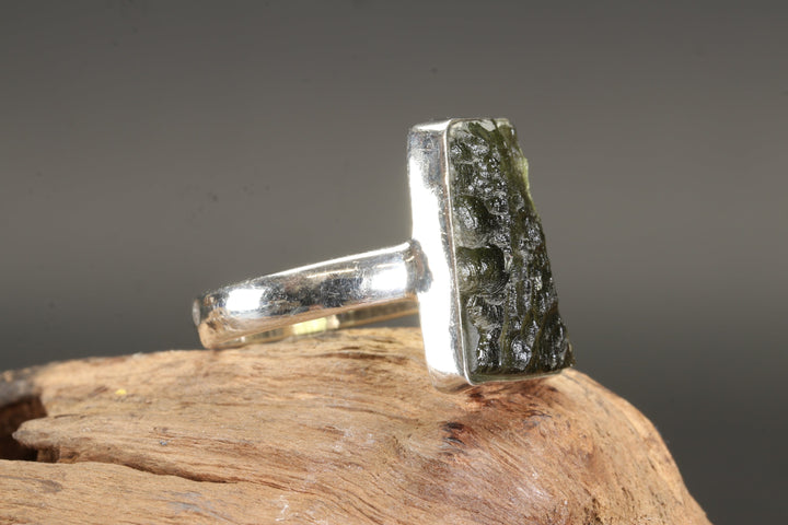 Moldavite Ring Size 8.5