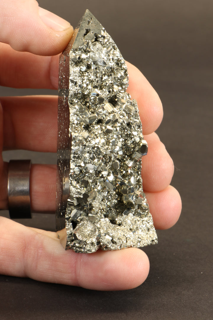 3" Pyrite Obelisk DV076
