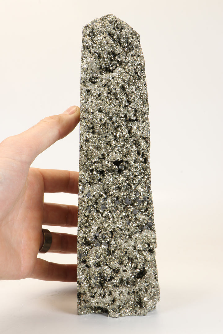 9.5" Pyrite Obelisk DX053