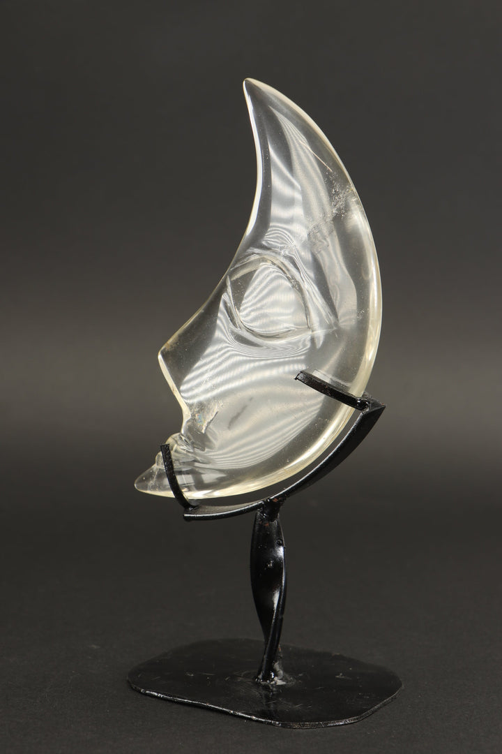 Quartz Crystal Moon on Stand DX1302